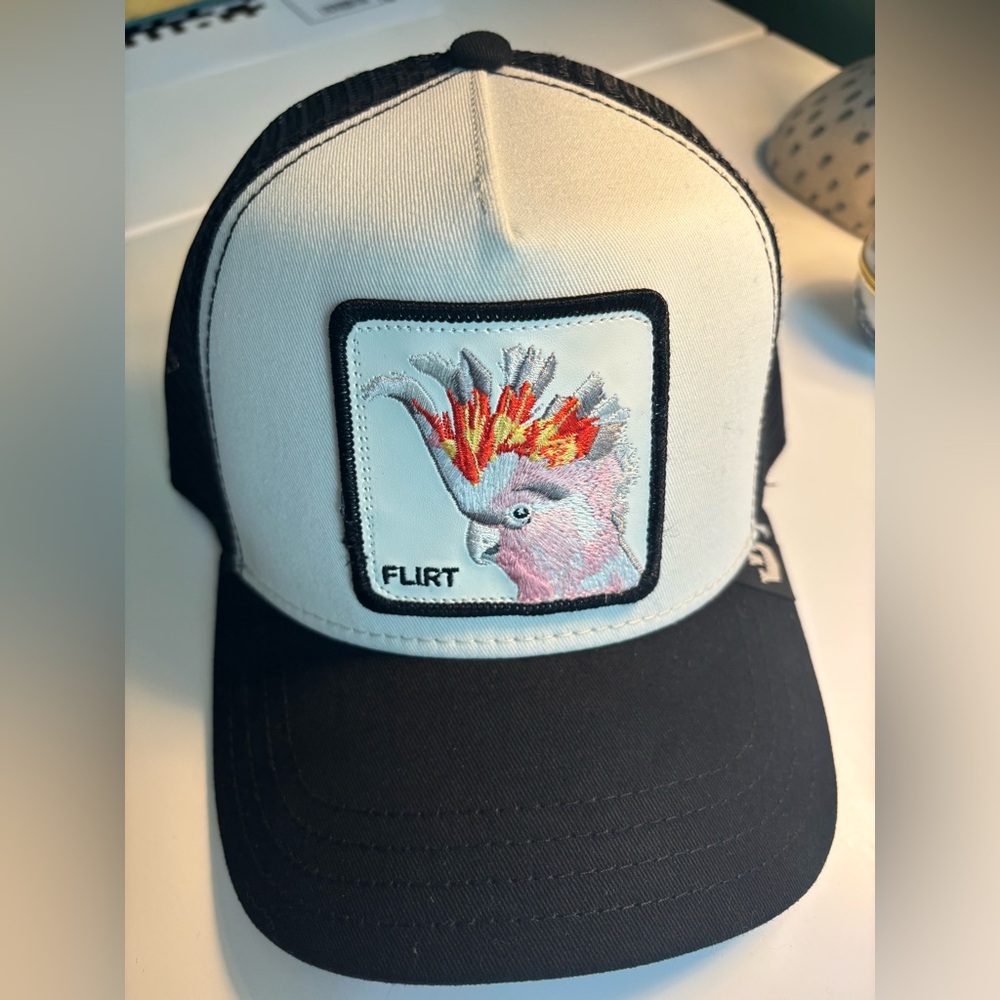 Goorin Bros Black Mesh Cap Flirt Cockatoo